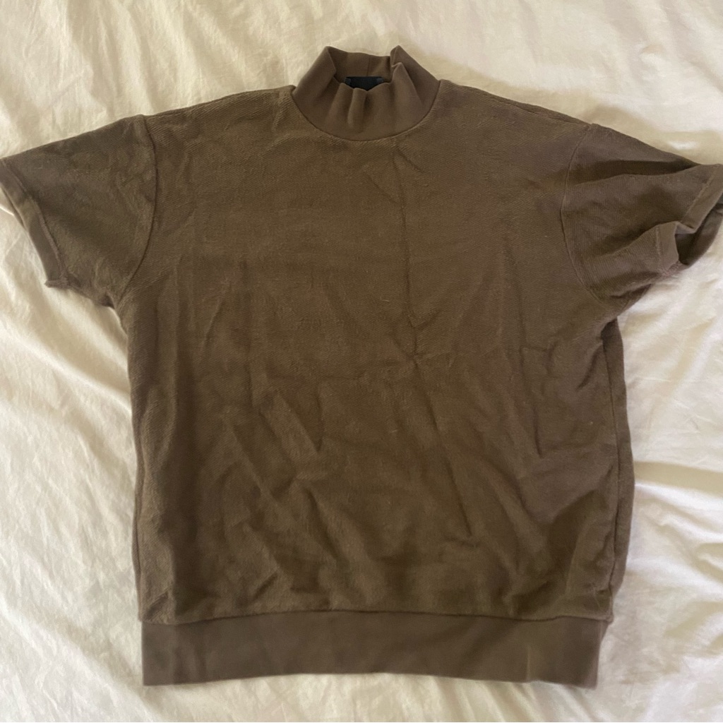 Fear Of God Inside Out Terry Mock Neck Mocha Size Extra Small